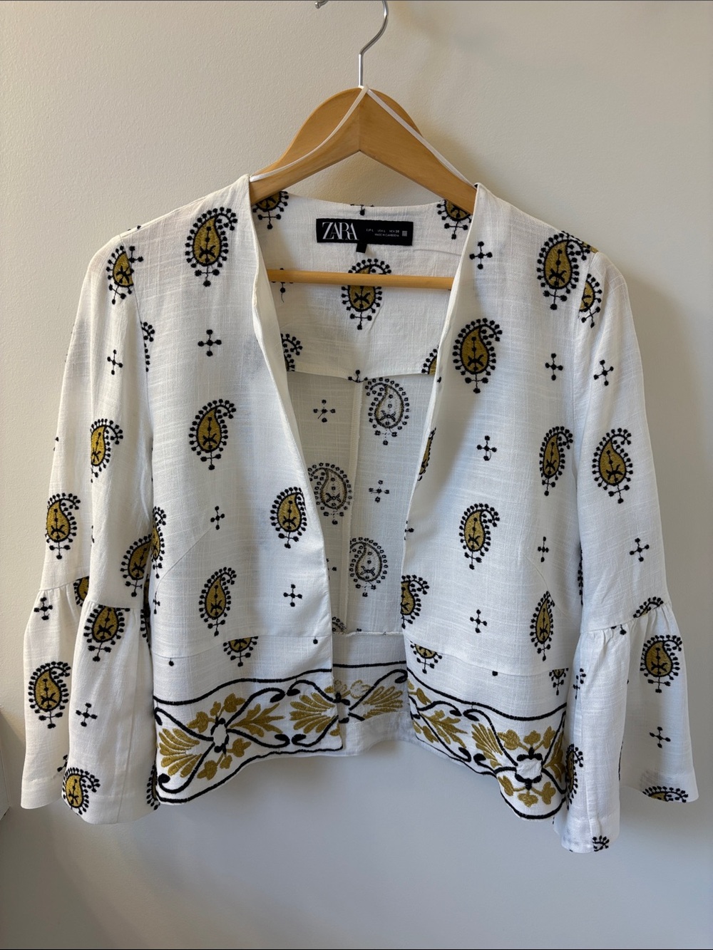 ZARA Tunic Jacket with Embroidery, Size L.